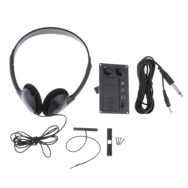Sistema de Pastilla Piezoeléctrica de Violín Duradero con Cable de Auriculares Piezoeléctrico Piezas de Bricolaje Hugo Violin Silent EQ Pickup