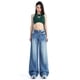 thumbnail image 3 of Jeans Mujer Personalidad Americana Crack Lavado Azul Pierna Ancha Denim Suelto Retro Pantalones Rectos, 3 of 5