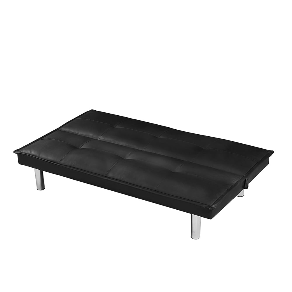Lowestbest PU Leather Sofa Bed Couch, Convertible Folding Futon Sofa Bed, Black Lowestbest PU Leather Sofa Bed Couch, Convertible Folding Futon Sofa Bed, Black