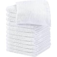 thumbnail image 1 of Cotton Towel Set - Ringspun Cotton, Premium Flannel Face Towels, Absorbent and Soft Fingertip Towels (12-pack, White), 1 of 5