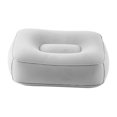 thumbnail image 2 of Miulika Inflatable Foot Rest Pillow PVC Flocking Leg Rest Pillow for Travel Home Car Grey, 2 of 9