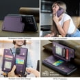 thumbnail image 6 of Mantto Case for Samsung Galaxy A51 4G with Card Holder, Retro PU Leather RFID Blocking Credit Card Slots Double Magnetic Clasp Flip Kickstand Shockproof Phone Cover for Samsung Galaxy A51 4G,Purple, 6 of 9
