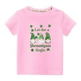 thumbnail image 2 of Lilgiuy Toddler Easter St Patrick Day T-Shirt Boys Girls Short Sleeve St Patrick Gnome Print Pullover Tops Shirt Tees Summer Casual Clothes for School (Pink), 2 of 5