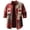 Red, variant on Mens Knit Polo Long Sleeve Embroidered Maple Leaf Pattern Button Down Rugby Shirt for Men,Red,L