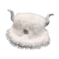 thumbnail image 2 of Women Men Plush Hat Warm Soft Bucket Hat Adjustable Winter Spring, 2 of 4