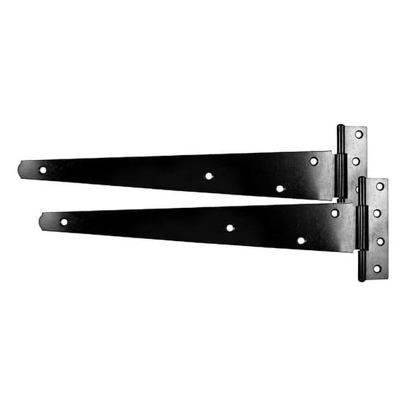 Timco - Pair of Medium Tee Hinges - Black (Size 12" - 1 Each)