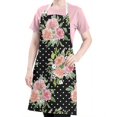 thumbnail image 5 of Pioneer Flower Floral Print Pattern Apron-Garden Aprons for Women with Pockets-Cotton Linen Waterproof Kitchen Cooking Gardening Aprons Adjustable for Kitchen,Cooking,BBQ and Salon 33x27 Inch, 5 of 7