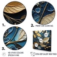 thumbnail image 3 of Designart "Winter'S Charm In Gold Leaves II" Leaves Floater Framed Canvas Art Print, 3 of 5