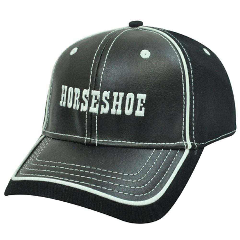 Horseshoe Casino Hotel Las Vegas Faux Leather Black White Constructed