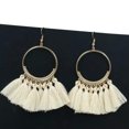 thumbnail image 6 of HOOUN Fashion Women Creative BOHO Style Tassel Line Hollow Circle Shape Earrings 0020-3, 6 of 6