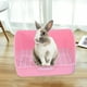 thumbnail image 3 of Caja de Arena para Conejos, Entrenador de Inodoro, Bandeja para Mascotas con Orinal de Rejilla para Chinchilla, Hámster, Conejo, Suministros, Accesori Rosado Colco bandeja de arena para conejos, 3 of 8