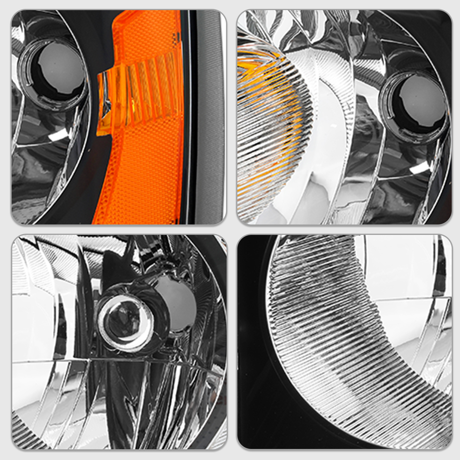 For 2005 2006 2007 Dodge Dakota Headlights  Amber Headlamp Left+Right 05-07