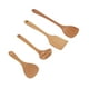 thumbnail image 3 of Espátula de madera para cocinar, espátula de madera multiusos antideslizante con cuchara, utensilios de cocina de madera para freír y guisar en casa, 3 of 10