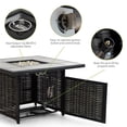 thumbnail image 3 of Greemotion Segovia 26.5"H x 40"W Black Metal Outdoor Firepit with Lid, 3 of 9