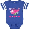 thumbnail image 3 of Inktastic Valentine Pink Heart Helicopter Boys or Girls Baby Bodysuit, 3 of 5