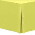 thumbnail image 1 of Ultimate Textile (3 Pack) 8 ft. Fitted Polyester Tablecloth - for 24 x 96-Inch Banquet and Folding Rectangular Tables - 36"H, Lemon Yellow, 1 of 3