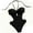 A186 Black, variant on Xdegoge Bikini Sets for Women 2 Piece Striped Halter Top with High Waisted Shorts & Side Tie, Trendy Swimwear Summer & Holiday