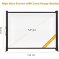 thumbnail image 3 of Portable Projector Screen with Stand, 50 Inch 4:3, Outdoor Projector Screen, Lightweight and Retractable, 1.2 High Gain Wrinkle-Free Video Project Screens, for Home Cinema, Meeting Presentat., 3 of 5