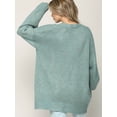 thumbnail image 4 of Made by Johnny Women's Kimono Long Sleeve Batwing Open Front Chunky Knit Cardigan Loose Sweater with Pockets S JADE, 4 of 6