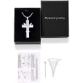 thumbnail image 4 of Stainless Steel Cross Memorial Cremation Ashes Urn Pendant Necklace Keepsake Jewelry Urn, 4 of 6