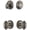 Antique Pewter, variant on Grandeur 818090 Georgetown Solid Brass Single Cylinder Keyed Entry Knobset And Deadbolt
