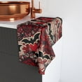 thumbnail image 2 of Red Lace Bats And Roses Hand Towel for Kitchen or Bathroom Gothic Hand Towel Spooky Hand Towel Moody Hand Towel Halloween Valloween 15.75x23.62in, 2 of 2