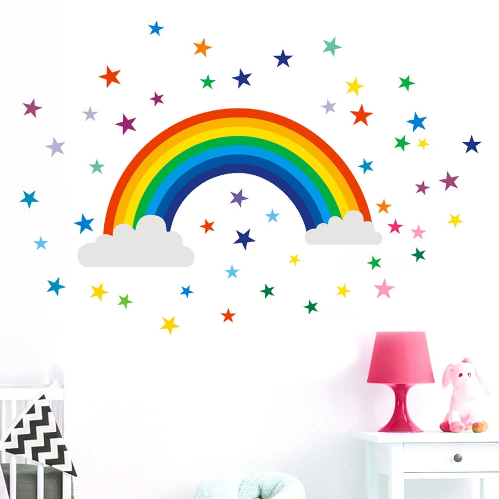Home Decor Rainbow Sign Sticker Decal Bedroom Vinyl Art Mural