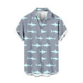thumbnail image 2 of Xixinqiwan No Boundaries Men's Button Shirt,Funky Hawaiian Shirt for Men Casual Front Pocket Button Down Short Sleeve Unisex Beach Tops Multi Colors, 2 of 5