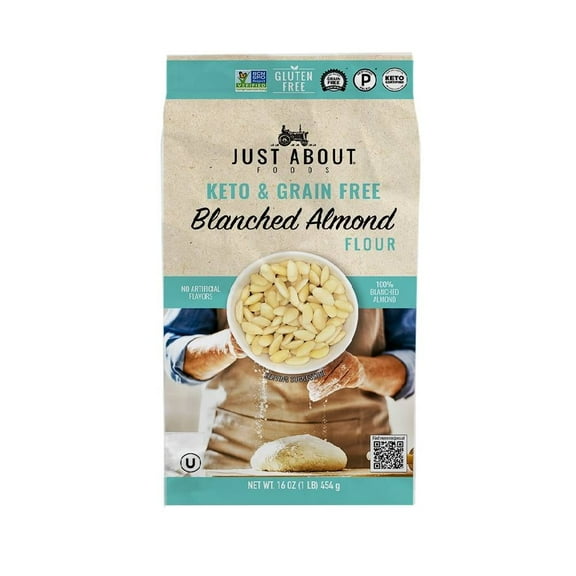 Harina Just About Foods de almendra blanqueada 454 g