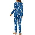 thumbnail image 5 of Tutoliy Dog Bone Printed Pajama Set for Women Soft Loungewear Long Sleeve Sleepwear Crewneck Pjs 2 Piece Lounge Set, 2XL, 5 of 7