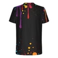 thumbnail image 4 of Qertyioot T-shirt à Manches Courtes Imprimé pour Hommes Col Rond Mode Décontractée Manches Courtes Liquidation, 4 of 5