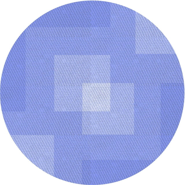Ahgly Tapis d'Intérieur Lavable en Machine Carré Transitionnel Bleu Ardoise Clair, 3 Pieds Carré
