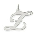 thumbnail image 1 of FB Jewels Sterling Silver Rhodium-plated Large Fancy Script Initial Z Charm, 1 of 4