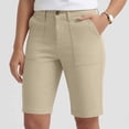 thumbnail image 5 of Bermuda Golf Shorts For Women Quick Dry Active Shorts Knee Length High Waisted Elastic Short Pant Baggy Relaxed Fit Lounge Breathable Sweat-Pant - (Above Knee-Length Style), 5 of 8