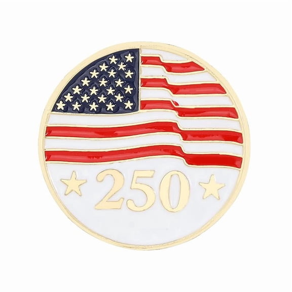 4Pcs USA Flag Pin, American Flag Pin, Independence Day Patriotic Accessories - Patriotic 250th Anniversary Pins Commemorative Gifts for Clothes Decor
