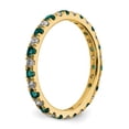 thumbnail image 4 of Auriga Fine Jewelry 14K Yellow Gold Lab Grown Diamond VS/SI GH & Cr Alexandrite Eternity Band for Women Size 8, 4 of 6