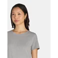 thumbnail image 3 of Time and Tru Women's Cotton Crewneck Tee with Short Sleeves, Size XS-XXXL, 3 of 5