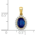 thumbnail image 3 of 14K Yellow Gold Diamond and Dark Sapphire Pendant, 3 of 7