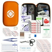 First Aid Kit Car 277 PCS Waterproof Emergency Kit Survival for Home and Travel Orange AMORNING