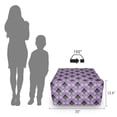 thumbnail image 3 of Plaid Rectangle Pouf, Continuous Print of Squares Lines Stripes Illustration in Purple Tones, Foot Stool for Living Room Office Ottoman with Cover, 25", Lavender Violet Dimgray, by Ambesonne, 3 of 4
