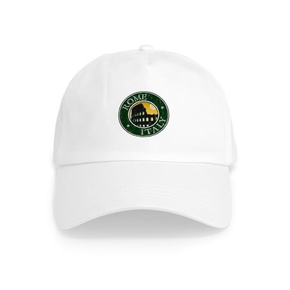 CafePress - Rome, Italy Distressed Cap - Adjustable 100% Brushed Unisex Casual Cotton Baseball Cap, Beige, 1
