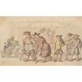 thumbnail image 2 of Thomas Rowlandson 14x10 Black Ornate Wood Framed Double Matted Museum Art Print Titled: Scene at Bath (ca. 1780-1825), 2 of 5