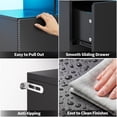 thumbnail image 6 of Hommpa Black LED 6 Drawers Dresser for Bedroom, Chest of Drawers with Charging Station and LED Lights, TV Stand Tall Dresser for Closet, Wooden Modern Storage Cabinet for Living Room, Entryway, 6 of 14