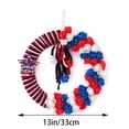 thumbnail image 3 of Outdoor Wreaths for Front Door, 4th of July Decorations Patriotic Wreath, Artificial Wall Wreath for Home Front Porch Decor, 3 of 7