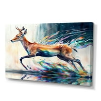 Designart Deer In The Wild Canvas Wall Art