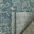 thumbnail image 4 of SAFAVIEH Courtyard Laurel Medallion Indoor/Outdoor Area Rug, Turquoise, 5' x 7', 4 of 5