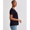thumbnail image 6 of Hanes Essentials Women’s Cotton T-Shirt, Oversized Fit Dark Eggplant L, 6 of 6