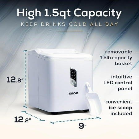 Igloo - 26-Pound Automatic Portable Countertop Ice Maker Machine