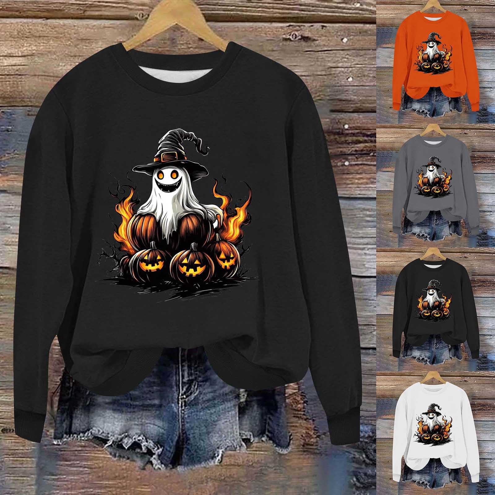 Sweat à Capuche Halloween Femme | Motifs Chat, Fantôme, Citrouille | Coupe Oversize | Tissu Polaire Doux