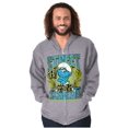 thumbnail image 3 of The Smurfs Kanji Street Scholar Men Big & Tall Zip Hoodie Brisco Brands 4X, 3 of 5